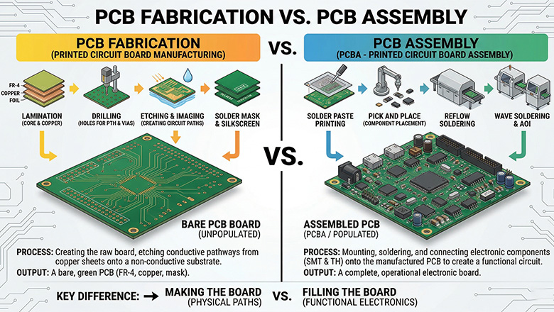 PCB Fabrication vs. PCB Assembly