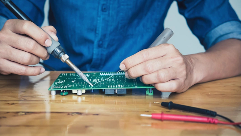 pcb-board-soldering-iron​