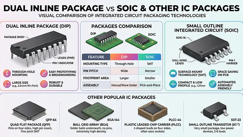 Dual Inline Package vs SOIC and Other Packages