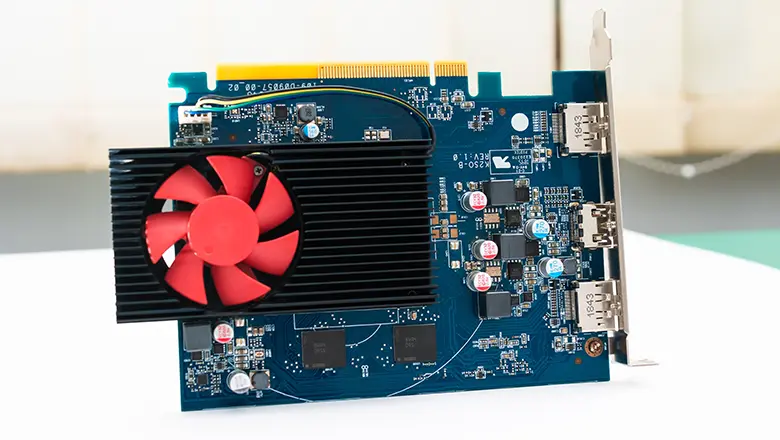 GPU PCB with heatsink