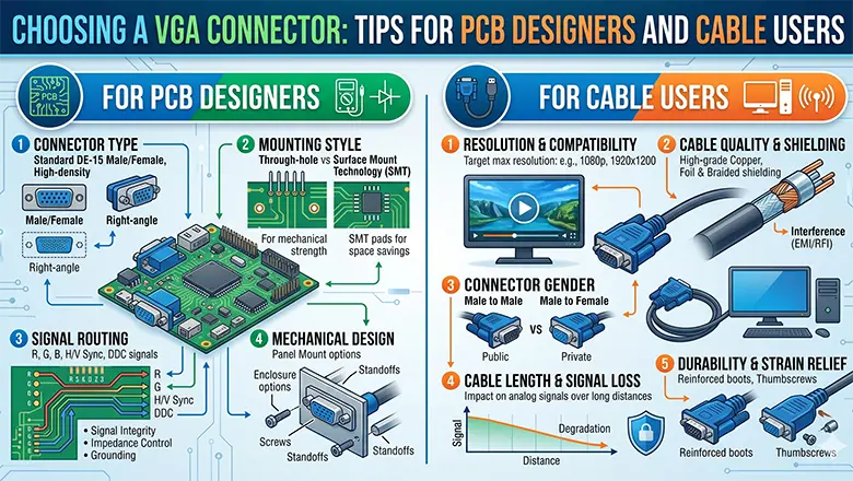 VGA Connector Pinout: PCB Wiring, Cable, and Pin Guide