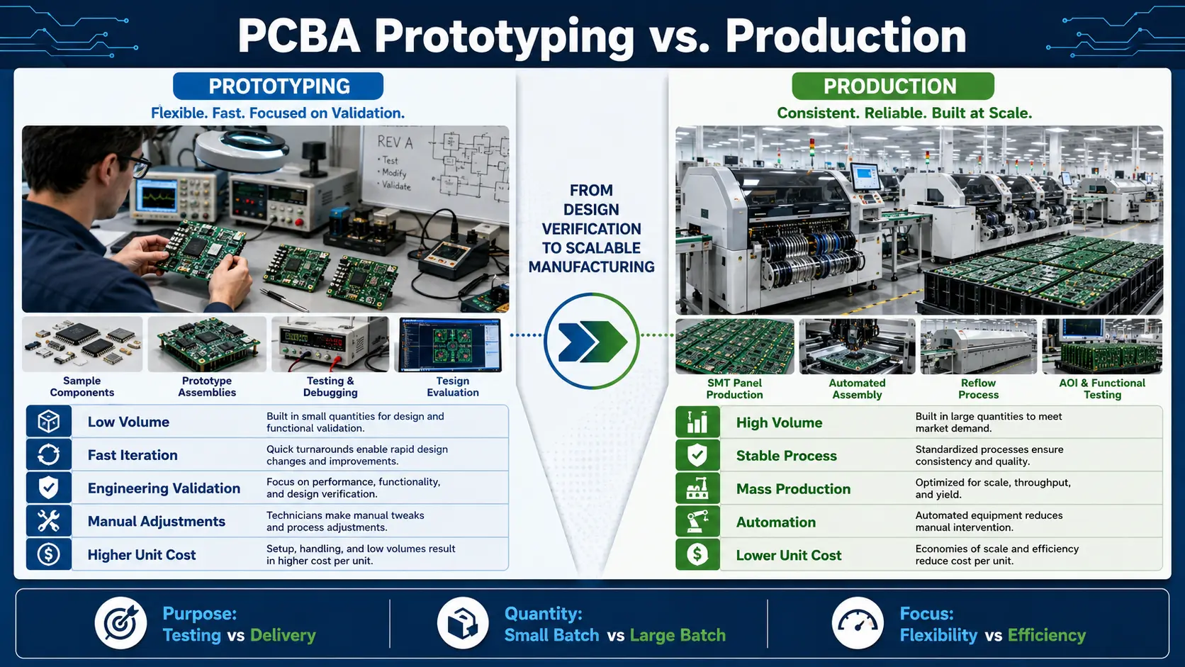 PCBA Prototyping vs. Production