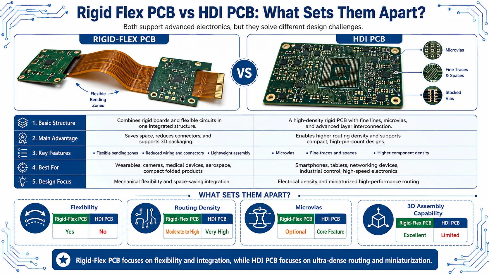 Rigid Flex PCB vs HDI PCB