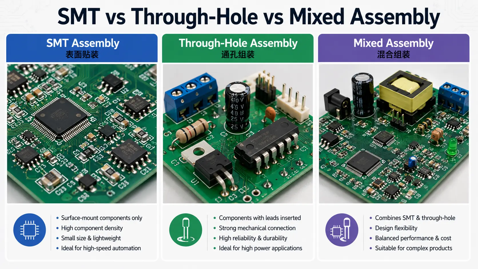 SMT, Through-Hole and Mixed Assembly