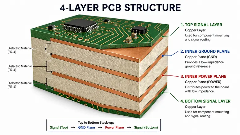 4-layer PCB diagram