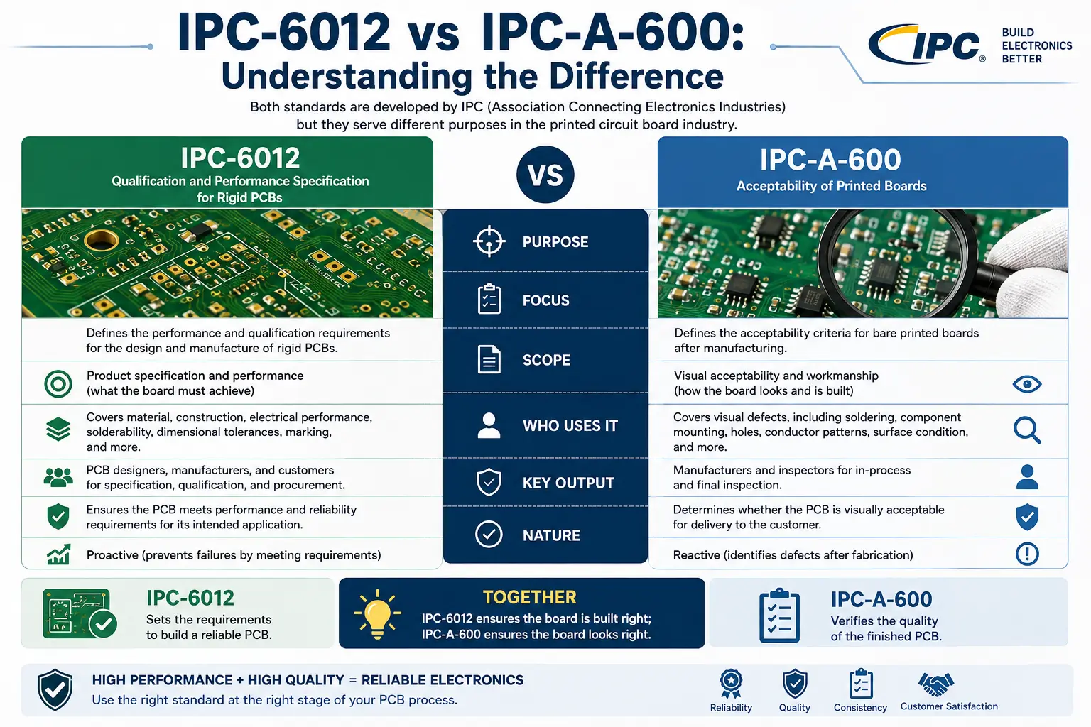 IPC-6012 vs IPC-A-600