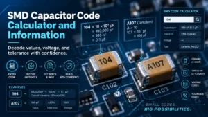 SMD Capacitor Code Calculator Infographic